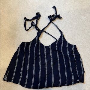 Splendid Navy and White Striped Camisole